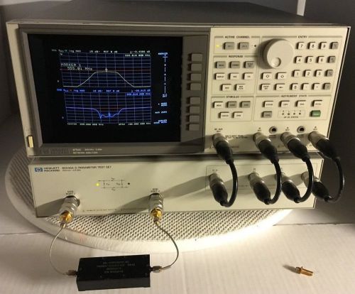 Agilent / HP 8753C with HP 85046A with cables (300 KHz -3 GHz) ( New Display)