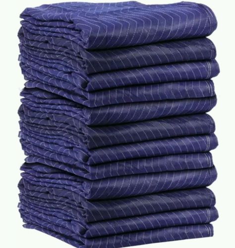 72&#034; X 80&#034; Moving Blanket (8-Pack) - Econo Saver (52 lbs/dozen, Blue/Blue)