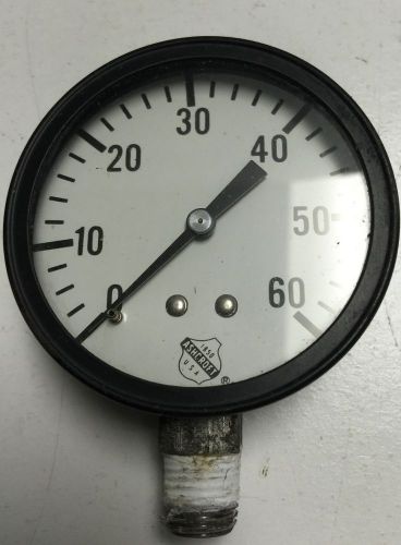 Antique 2 1/2&#034; ashcroft 60 psi gauge - steampunk for sale