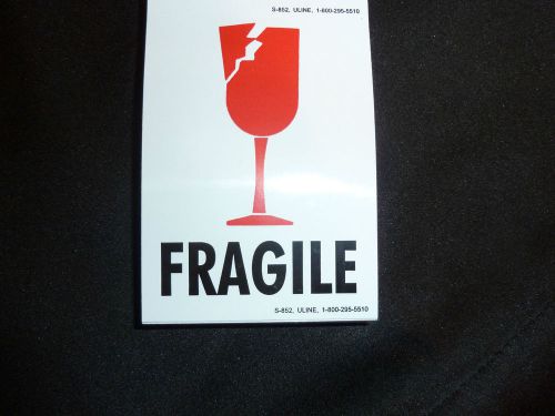 Fragile labels - 3&#034; x 4&#034; mark your package for shipping and protect. 20 labels