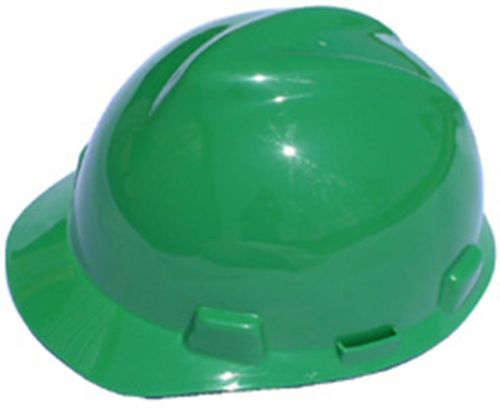 Msa green v-gard cap style safety hard hat ratchet suspension new fast ship! for sale