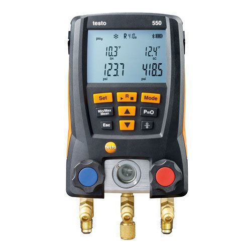 Testo 550 rsa kit digital manifold for refrigeration systems, clamp probe for sale