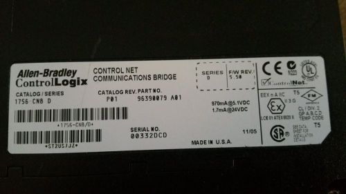 ALLEN BRADLEY  * COMMUNICATION BRIDGE MODULE  * 1756-CNB/D