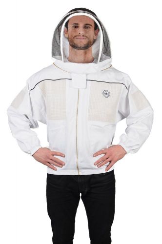 Humble bee 331-l polycotton beekeeping jacket with fencing veil (large) for sale