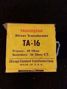 Stancor TA-16 Driver Transistor Vintage Chicago Standard Transformer Company