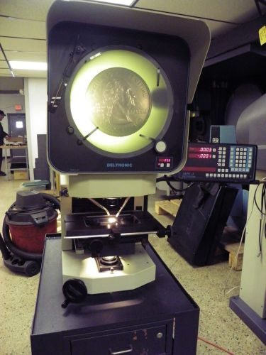 14&#034; deltronic #dv114 bench top optical comparator, w/ dro, surface, edge, 10x for sale