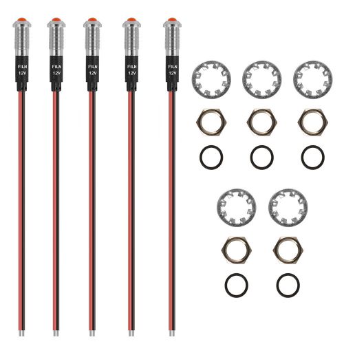 5pcs 8mm red 12v metal led signal indicator light for coffee maker machine te446 for sale
