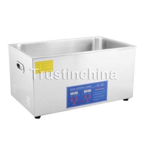 US 30L Liter 600W Stainless Steel Industry Heated Ultrasonic Cleaner w/timer t