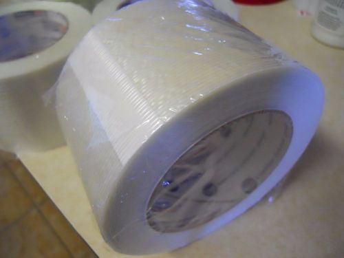 1 Roll 3&#034; x 60 YDS Fiberglass Reinforced Filament Strapping, Packing Tape Clear