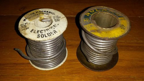 1lb5oz vintage pair spools solder rosin core 40/60 40/50 noland/master mechanic for sale