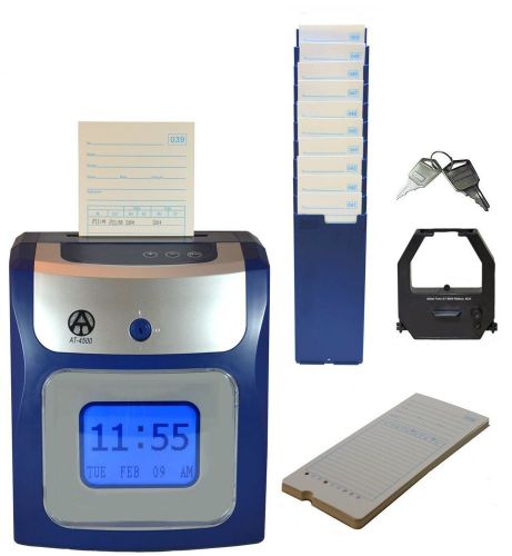 NEW AT-2500 Time Clock Bundle with Time Cards, Card Holder, Ribbon and Keys
