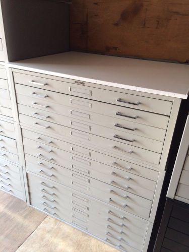 Several 5 drawer flat file blueprint cabinet 41&#034; w for sale