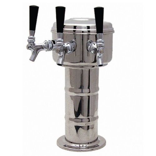 Mini Mushroom Draft Beer Tower - Glycol Cooled - 3 Faucets - Commercial Bar/Pub