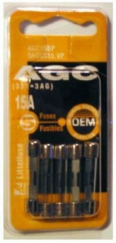 Littelfuse AGC25BP 25A AGC Glass Fuse, (Pack of 5)
