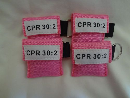 1 Pink CPR Keychain Mask Face Shield Disposable          SHIPS FROM USA !!!