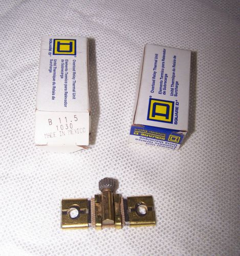 (2) new square d b 11.5 thermal overload heaters nib for sale