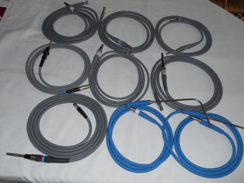 Lot of fiber optic light source cables. Endolap, Pilling, CWI, Olympus.