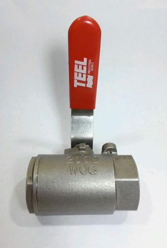 New teel valve 1-1/4&#034; threaded 316 stainless steel ball valve 2000 wog 1 for sale