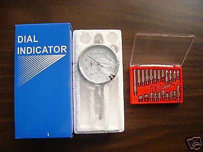 New 0-1&#034; dial indicator  with 22pc indicator point kit for sale