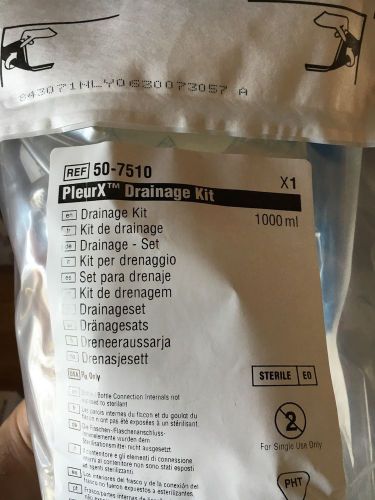 PleurX Drainage Kit 50-7510 1000mL (1 Vacuum Bottle) by CareFusion EXP 5/10/18