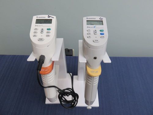2 Matrix pipettes with 1 Charger and stands IMPACT 850uL and IMPACT 2 125uL