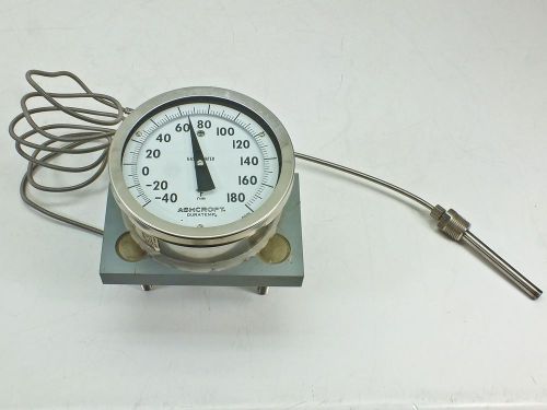 Ashcroft duratemp gas actuated temperature gauge -40f to 180f degrees q-586 for sale