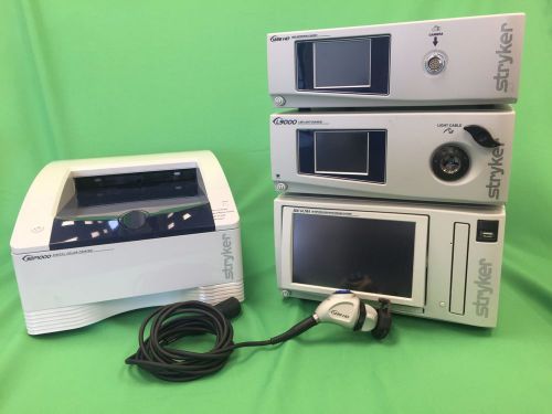 Stryker 1288 complete camera system with led light source, sdc ultra, printer for sale