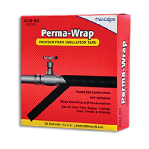 Nu-calgon 4218-w3 perma-wrap foam insulation tape 2&#034; x 1/8&#034; x 30ft roll for sale