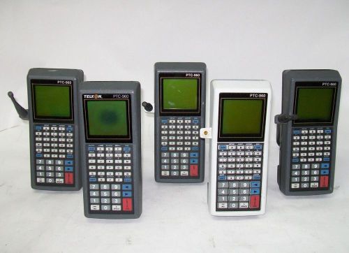 LOT OF 5 Telxon PTC-960 Handheld Portable Barcode Scanner
