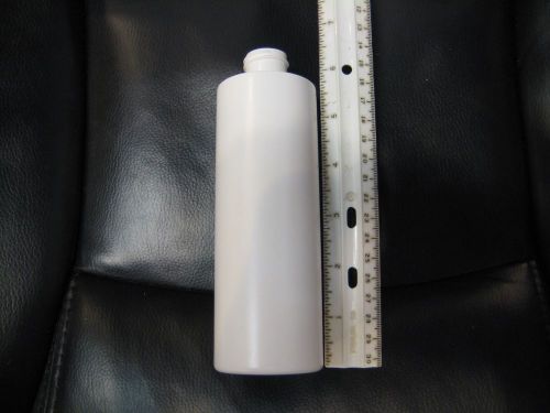 8oz White Plastic Cylinder Bottles 24/410  No Cap-- Box of 351