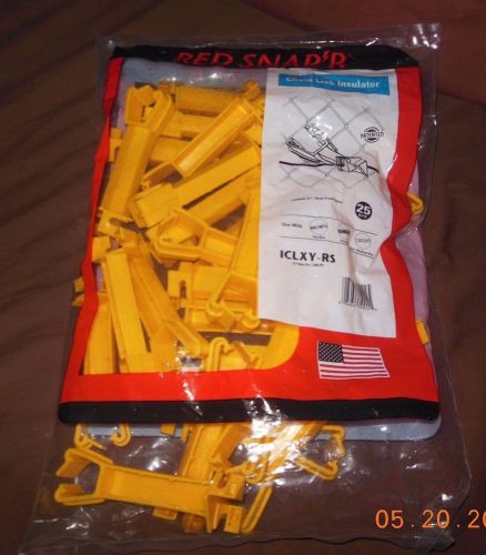 RED SNAP&#039;R YELLOW CHAIN LINK INSULATOR #ICLXY-RS / 25 PER BAG