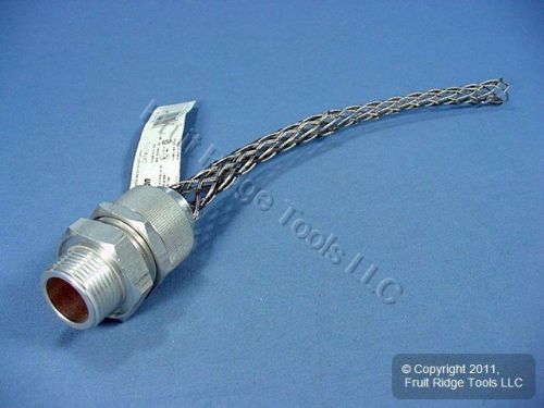 Leviton deluxe strain relief cable cord grip 3/4&#034; npt 0.625-0.750&#034; l7713 for sale