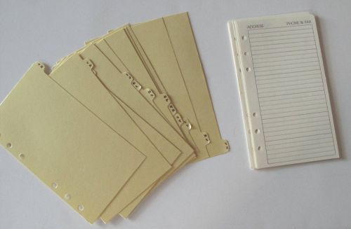 Planner Yellow IndexTabbed Pages 4 or 6 Ring 3 3/4in x 6 3/4in Set of 13 Used