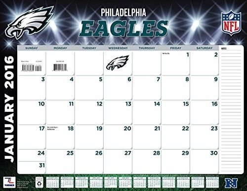 Turner Philadelphia Eagles 2016 Desk Calendar, January-December 2016, 22 x 17&#034;