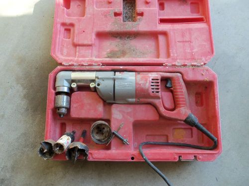 Milwaukee 1/2&#034; Electric Corded Heavy Duty Right Angle Drill 1107-1 W HOLE CUTTER