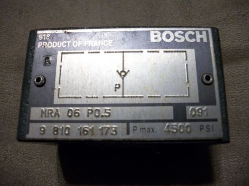 NEW Bosch 9 810 161 173 Valve, 4500 PSI, MRA 06 PO.5
