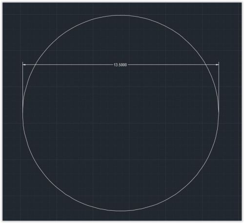 1pc acrylic plastic (plexiglass) circle - 1/8&#034; x 13.5&#034; circle - black for sale