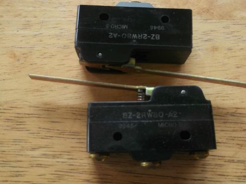 BZ-2RW80-A2 - QTY 3 - NEW HONEYWELL MICROSWITCH STRAIGHT LEVER SPDT 15A, 600V