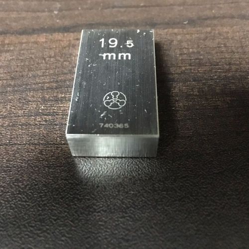 Mitutoyo Metric Gage block Rect. Steel 19.5mm