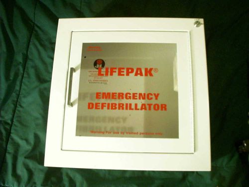 Lifepak AED Standard Size Cabinet Audible Alarm - White - Metal