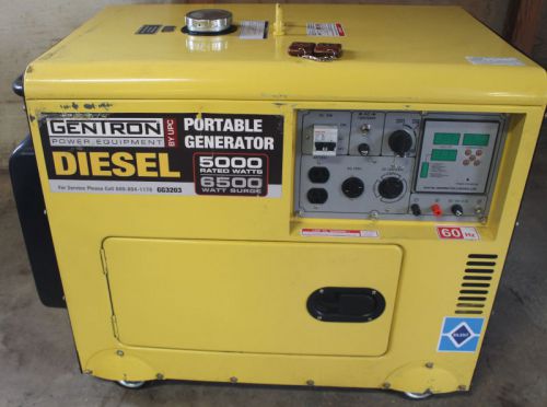 Gentron 6,500 watt diesel generator 152 hrs. for sale
