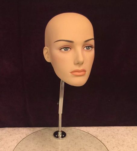 Fiberglass Flesh Female Mannequin Abstract Adjustable Egg Head Without Stand