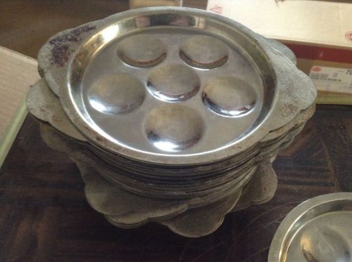 Used stainless steel Escargot pans