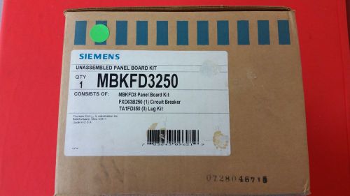 New SIEMENS MBKFD3250 Panel Board Kit w/FXD63B250 breaker and TA1FD350 lug kit