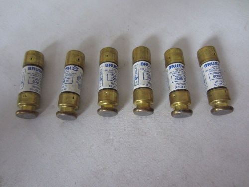 Lot of 6 Brush ECNR25 Fuses 25A 25 Amps Tested