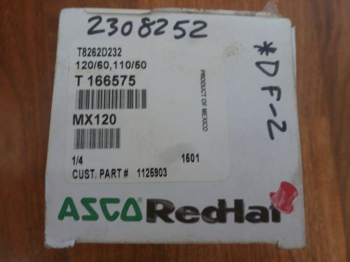 Asco redhat, 2 way nc solenoid valve, t8262d232, p/n: 2308252 *new old stock* for sale