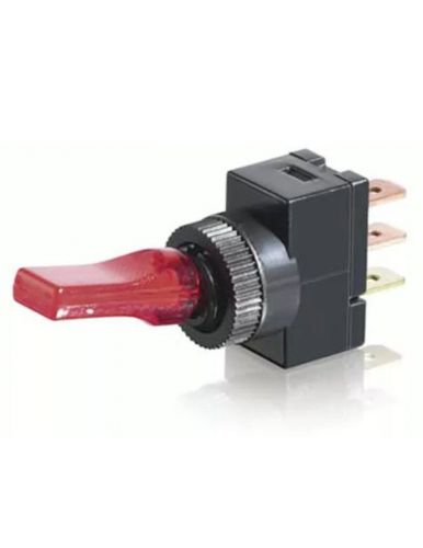SPST 20A 12VDC Illuminated On-Off Toggle Switch with Red LED