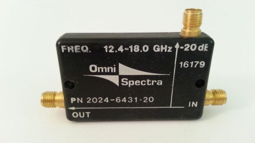 Omni-Spectra 2024-6431-20 RF Directional Coupler 20dB 12.4-18.0GHz