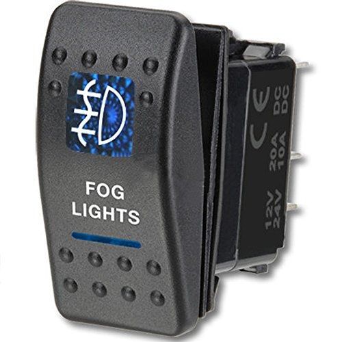 E Support Car Blue LED Fog Light Toggle Switch