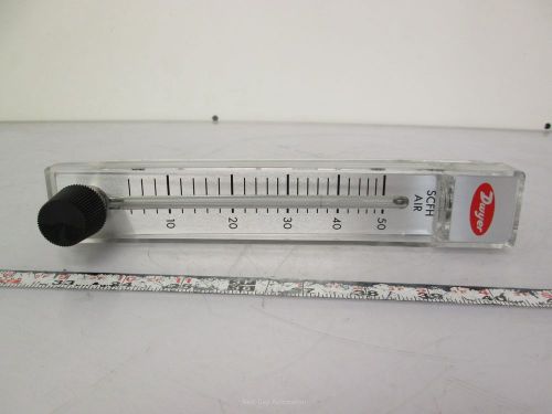 Dwyer RMB-52-SSV Flowmeter 4-50 SCFH Air w/ Stainless Steel Valve 1/4&#034; Tubing